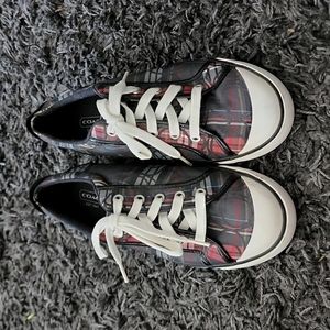 Coach Briar Tartan Plaid Multicolor Fashion Sneakers